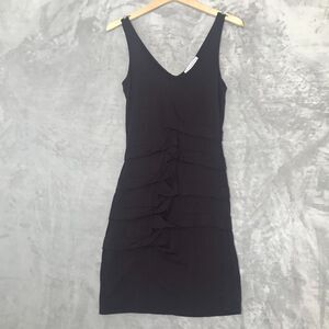 Marste Dress Womens 8 10 Deep Purple Ruched Bodycon Knit Tank Mini Sleeveless